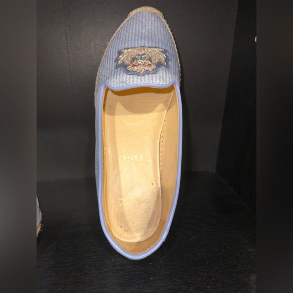 Authentic Christian Louboutin Women's Blue Nanou Orlato Donna Espadrilles - Picture 5 of 15